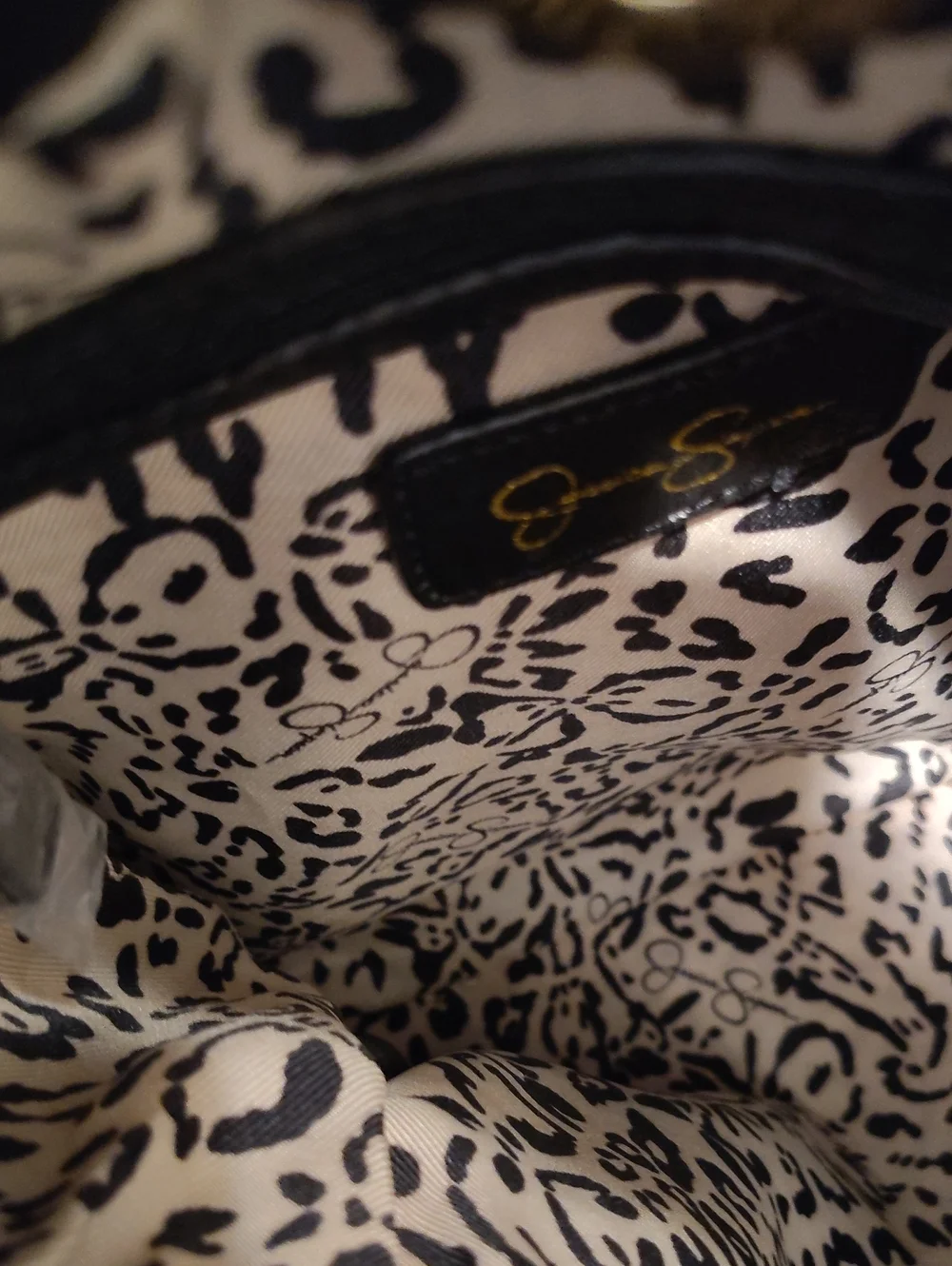 Jessica Simpson Gorgeous.  Black Shoulder Tote with Gold Stud Detailing